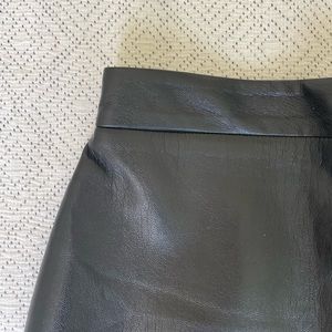 Aritzia Wilfred Black Leather Mini Skirt